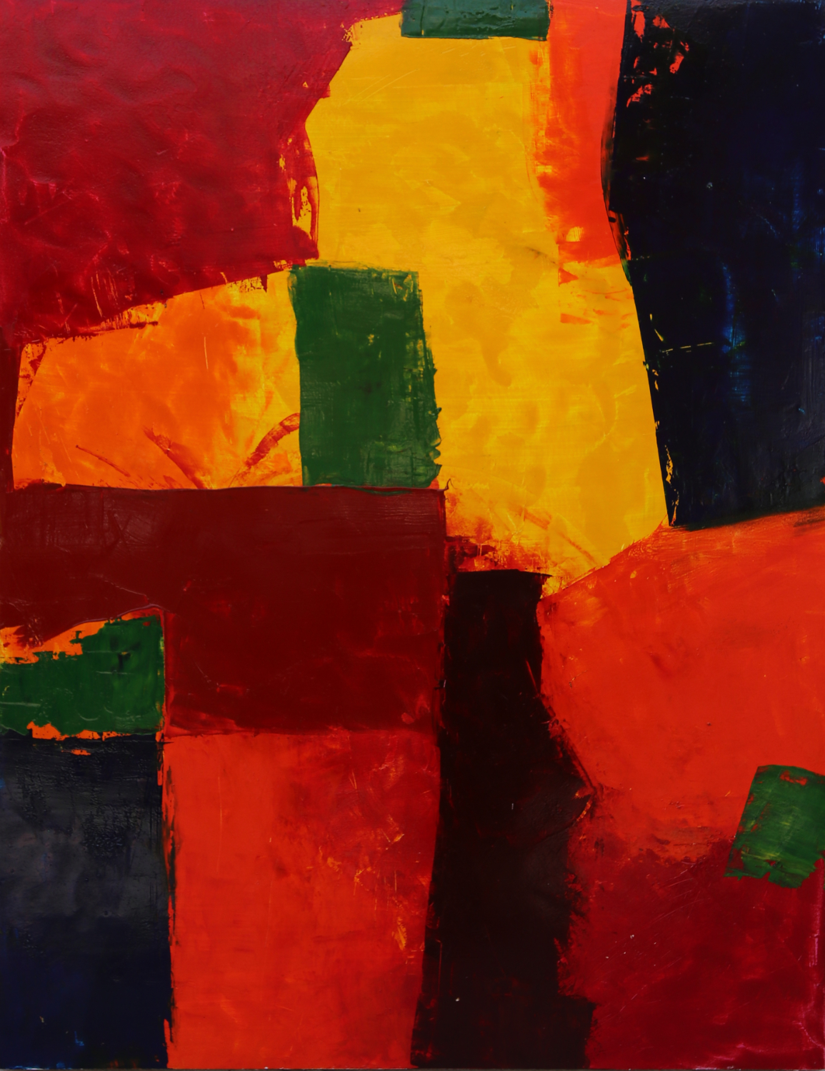 Bild Nr. 2 8.5., 2021 Offsetfarbe auf Sperrholz 132 x 85 cm